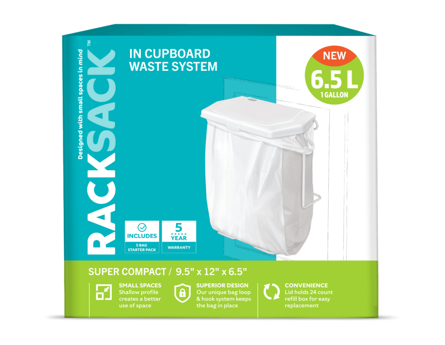 Rack Sack Super Compact In-Cupboard Waste System Front View